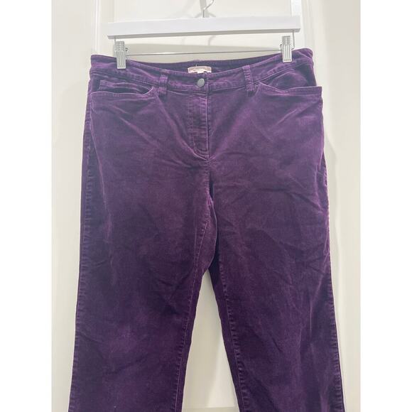 Eileen Fisher Petite Slim Plum Purple Corduroy Pants Sz 12P - Picture 3 of 7